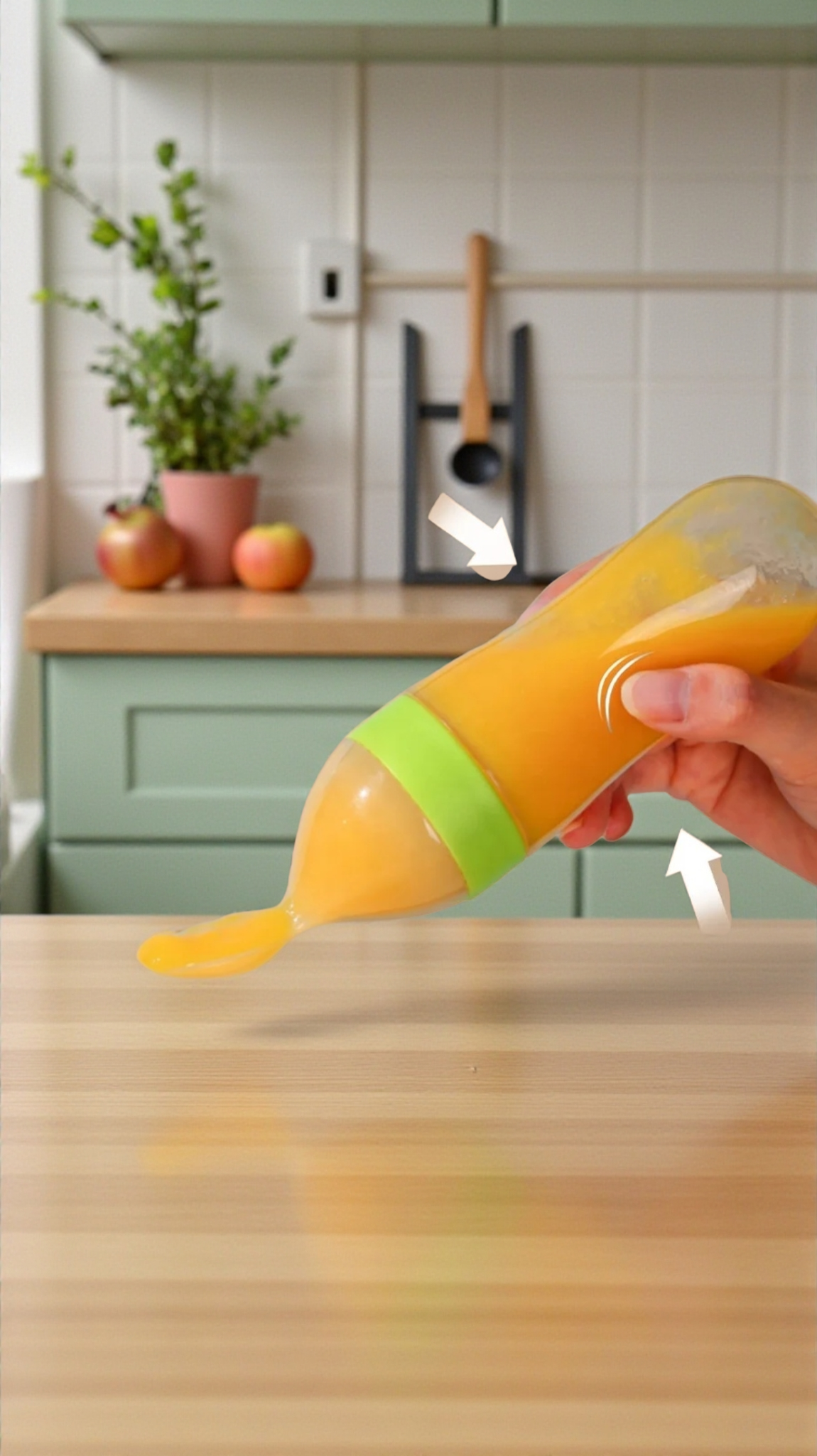 Silicone Baby Food Feeder Spoons – 3 Pack (3 oz)