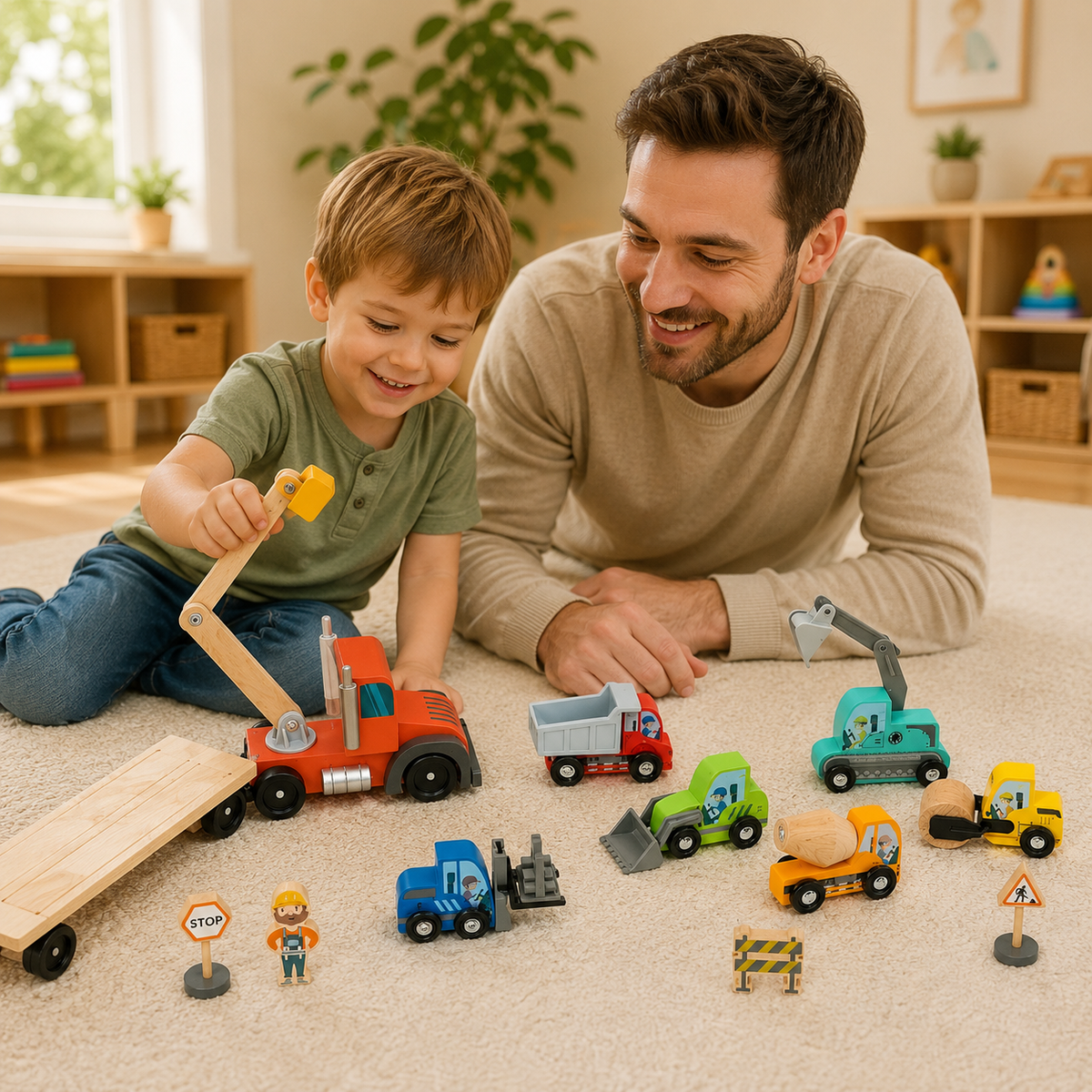 Construction Transport Truck & Vehicle Set