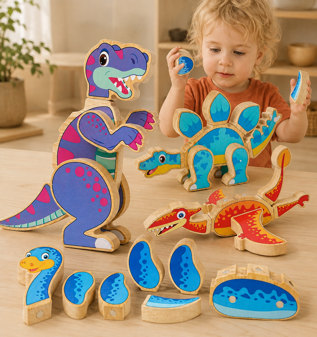 Mix & Build Magnetic Dinosaurs
