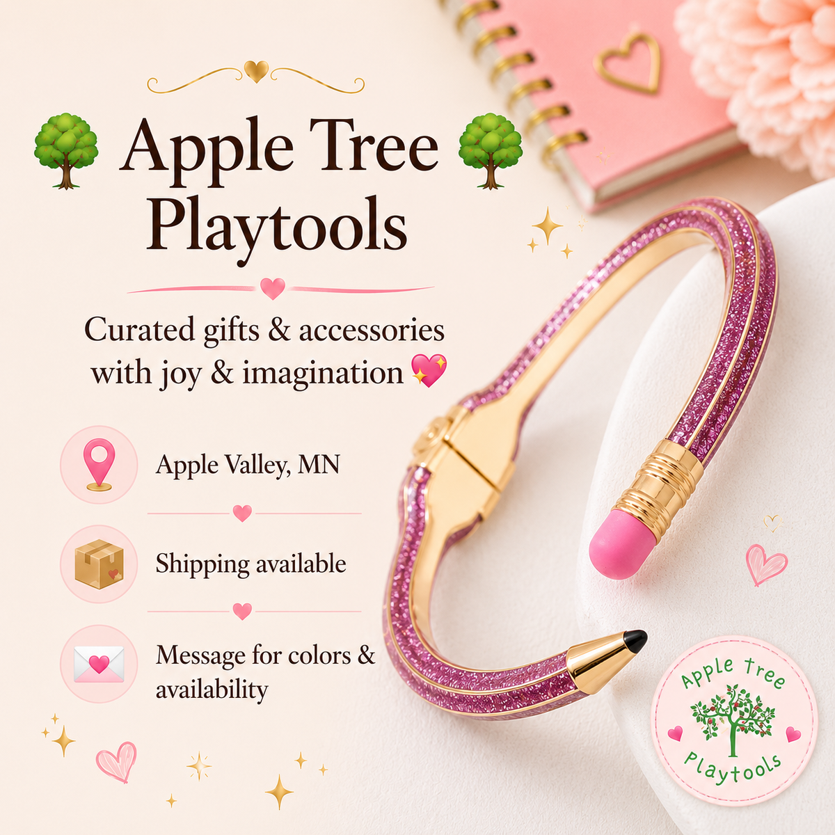 ✏️ Pencil Bangle Bracelets ✏️
Fun • Sparkly • Teacher Approved 💖