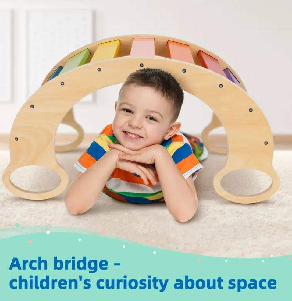 Rainbow Climbing Arch – 4-in-1 Montessori-Inspired Play