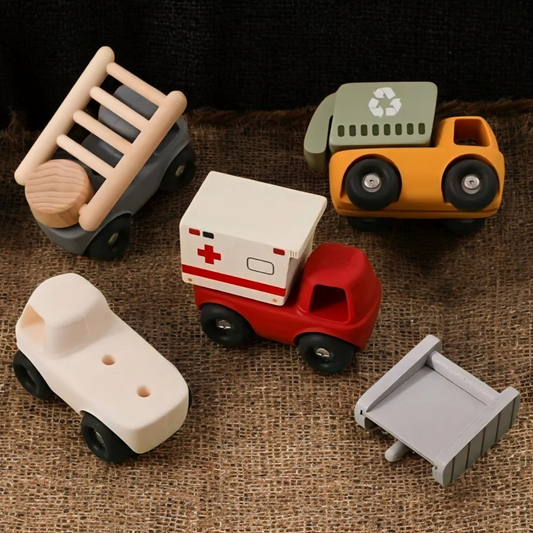 Mix & Match Silicone & Wood Vehicle Set