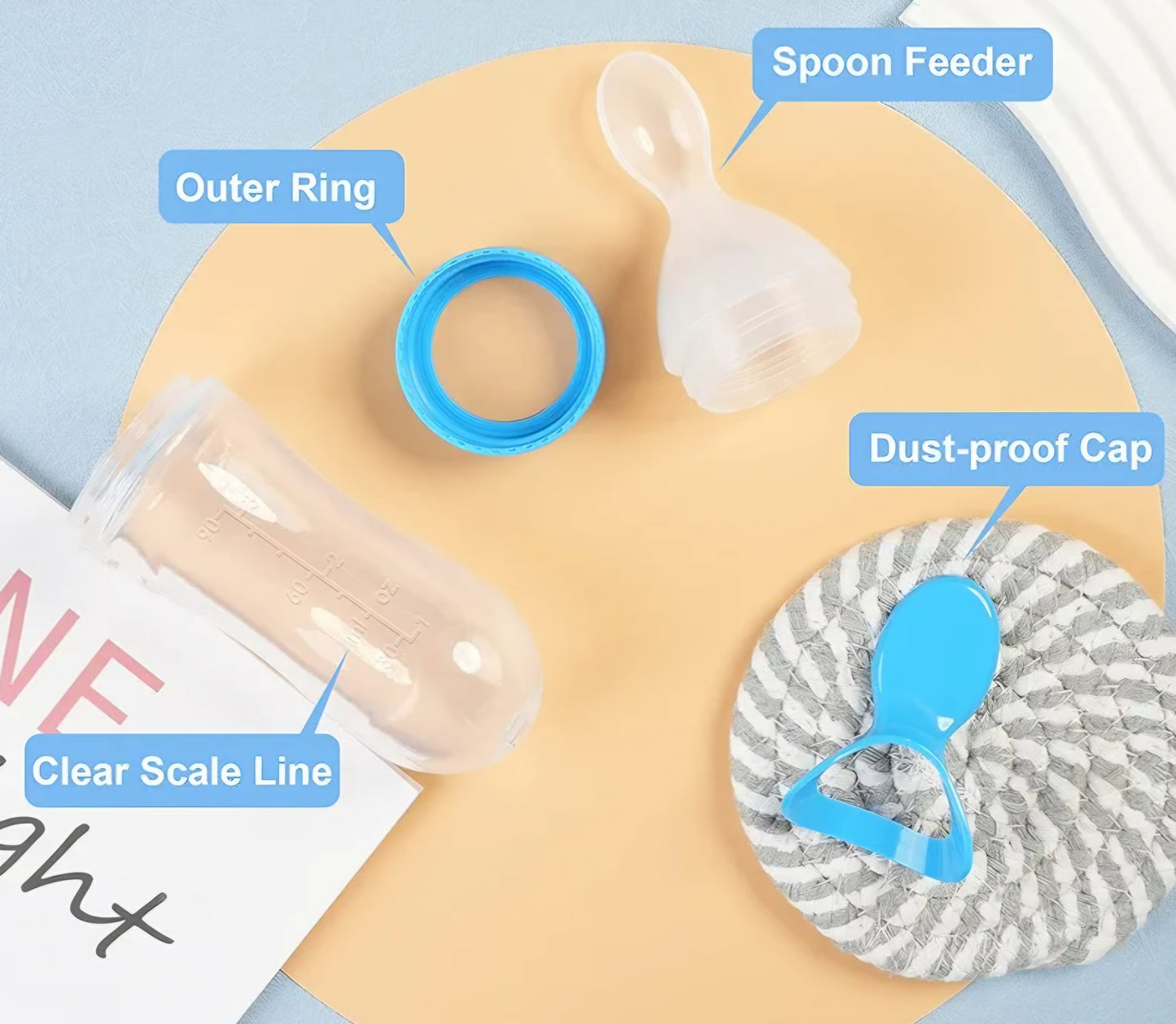 Silicone Baby Food Feeder Spoons – 3 Pack (3 oz)