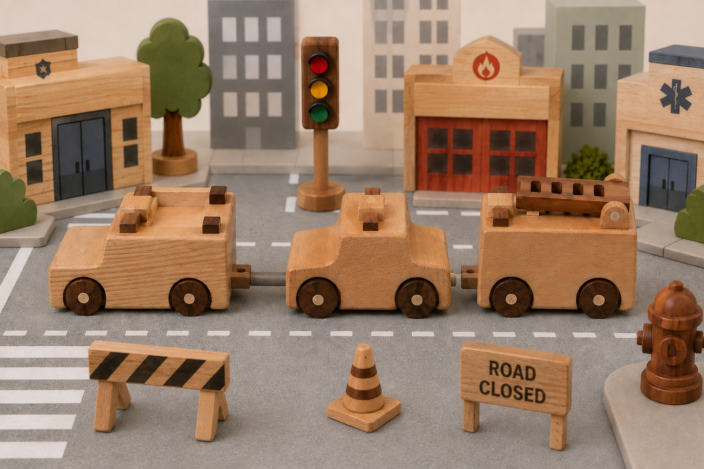 Wooden Construction & Community Vehicles Collection
