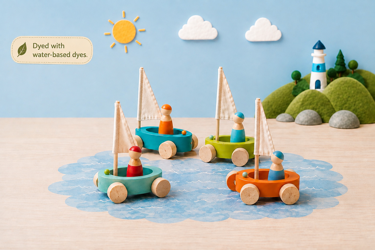 Little Harbor Sailboats – Small World Play Set