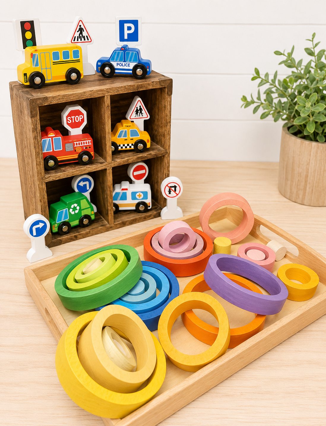 Rainbow Balance Rings – Loose Parts Set
