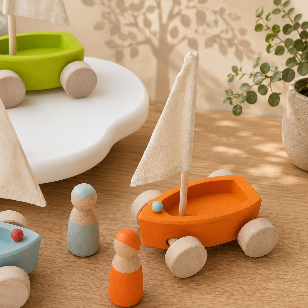 Little Harbor Sailboats – Small World Play Set