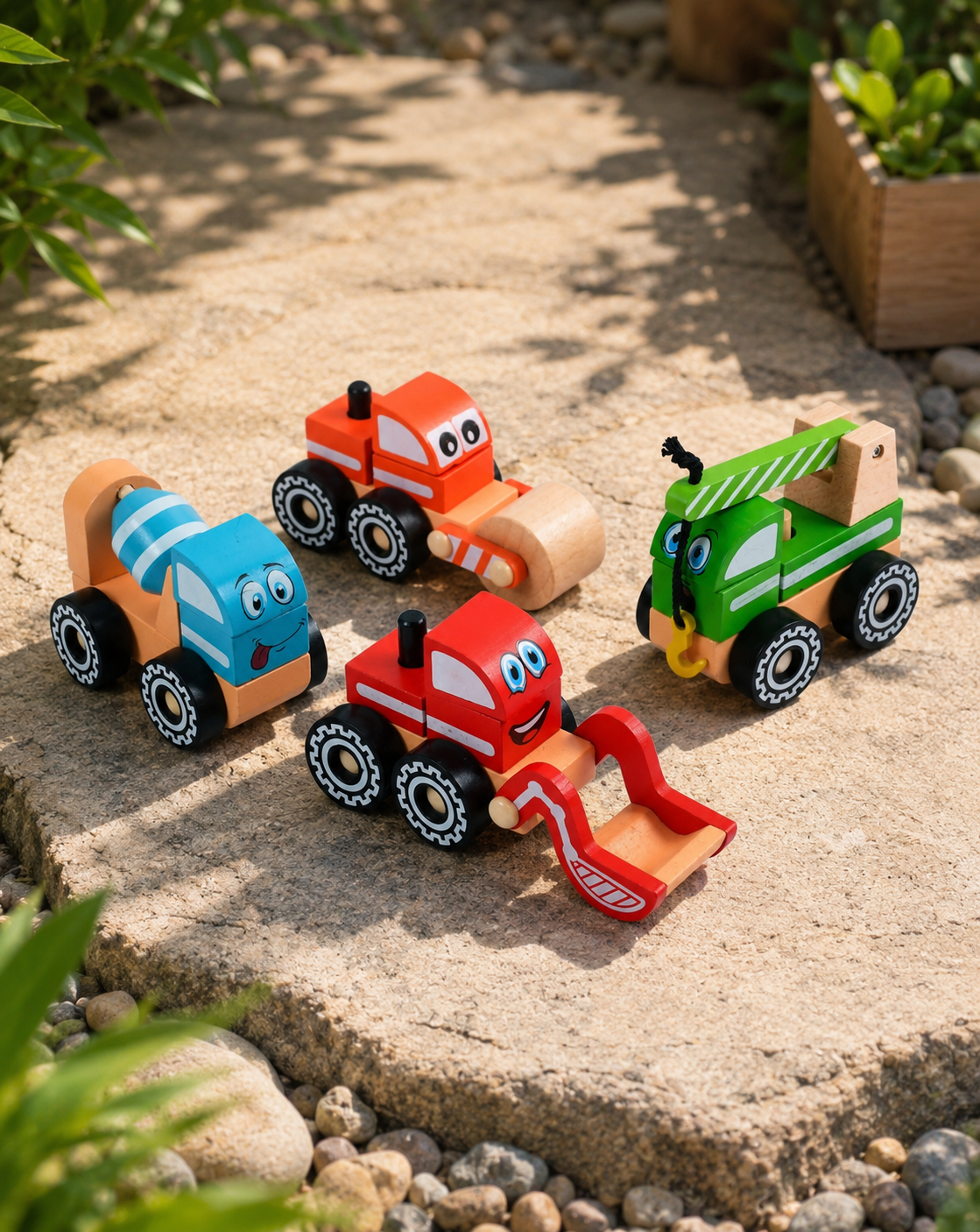 Mix & Build Wooden Construction Vehicles