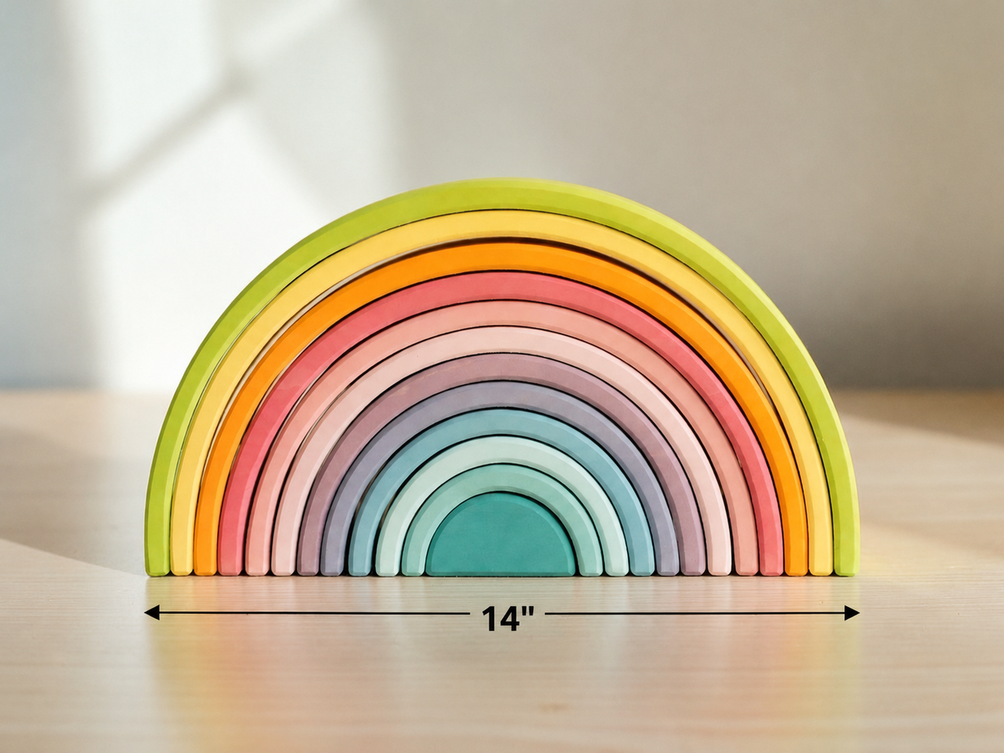Pastel Giant Wooden Rainbow Stacker