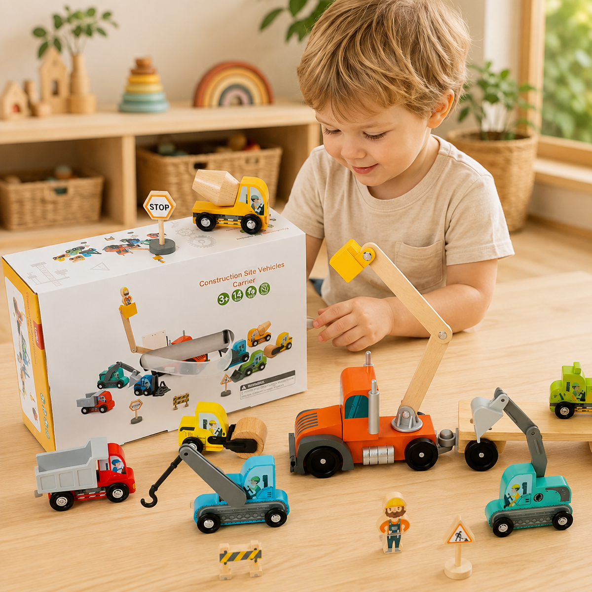 Construction Transport Truck & Vehicle Set
