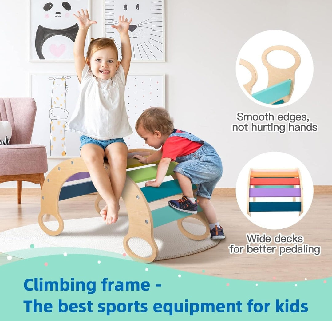 Rainbow Climbing Arch – 4-in-1 Montessori-Inspired Play