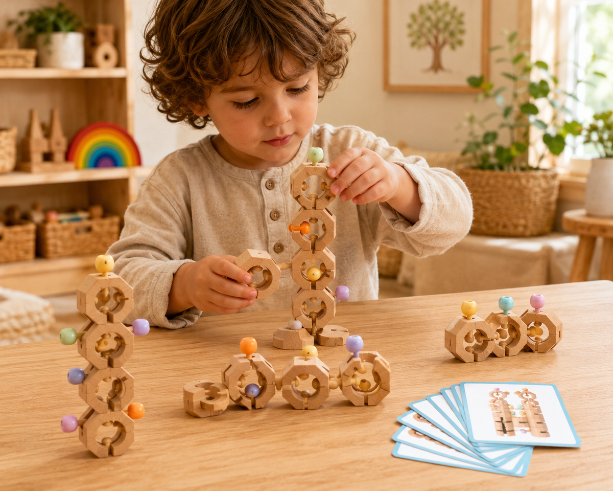 Connect & Create Wooden Building Blocks