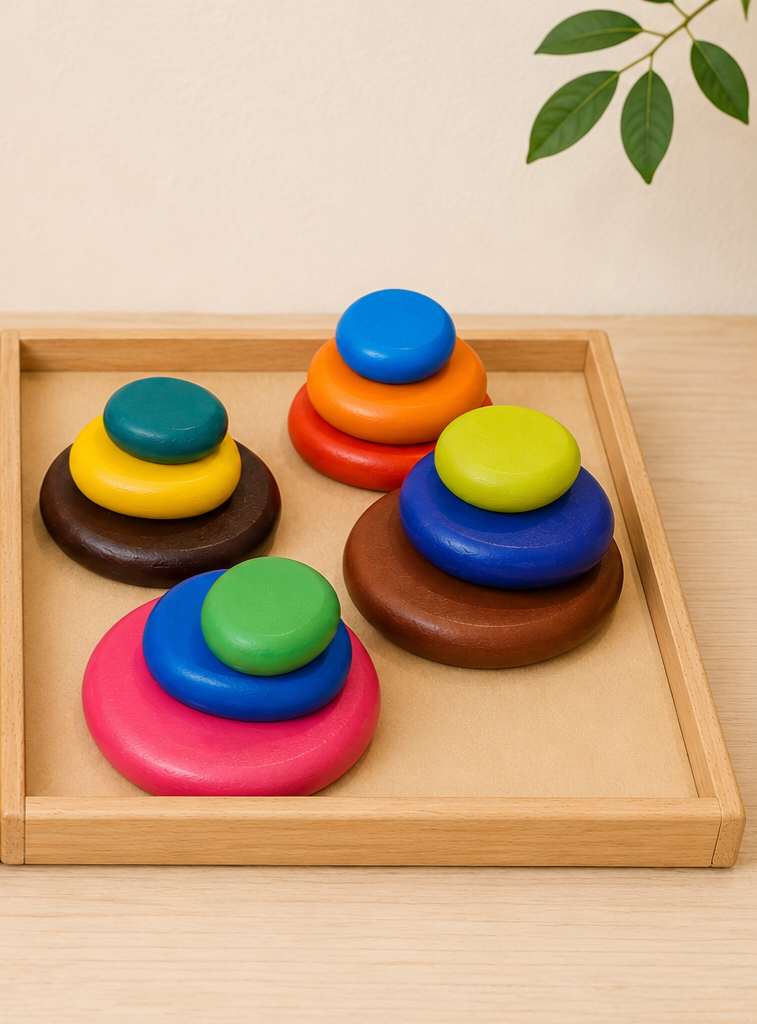 Wooden River Stones – Stacking & Balancing Sets | 12 or 20 Pieces