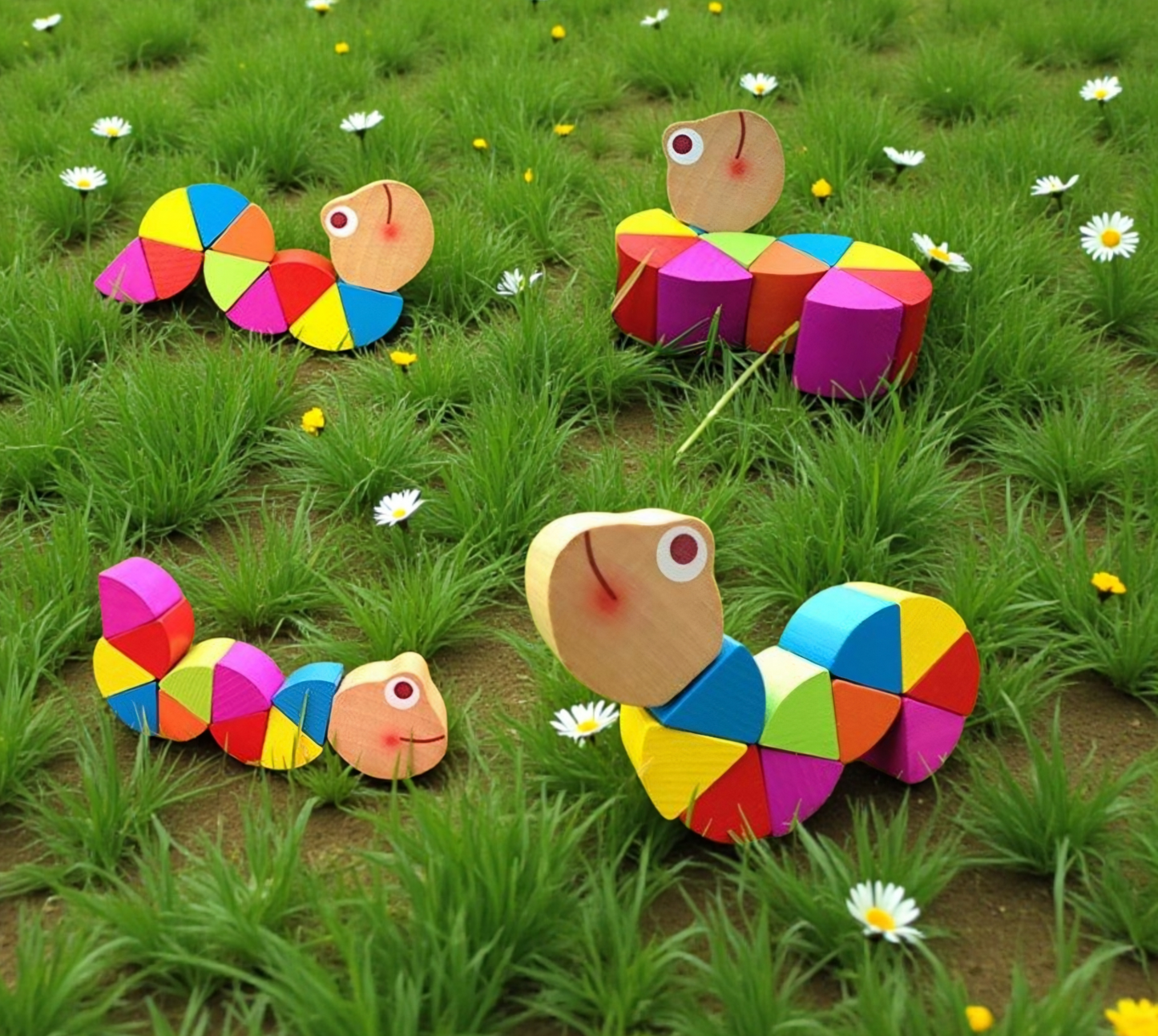 Wooden Twist & Turn Crocodile & Caterpillar Fidget Toy