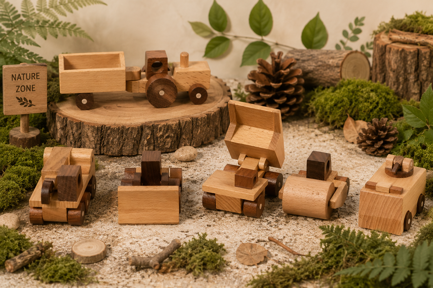 Wooden Construction & Community Vehicles Collection