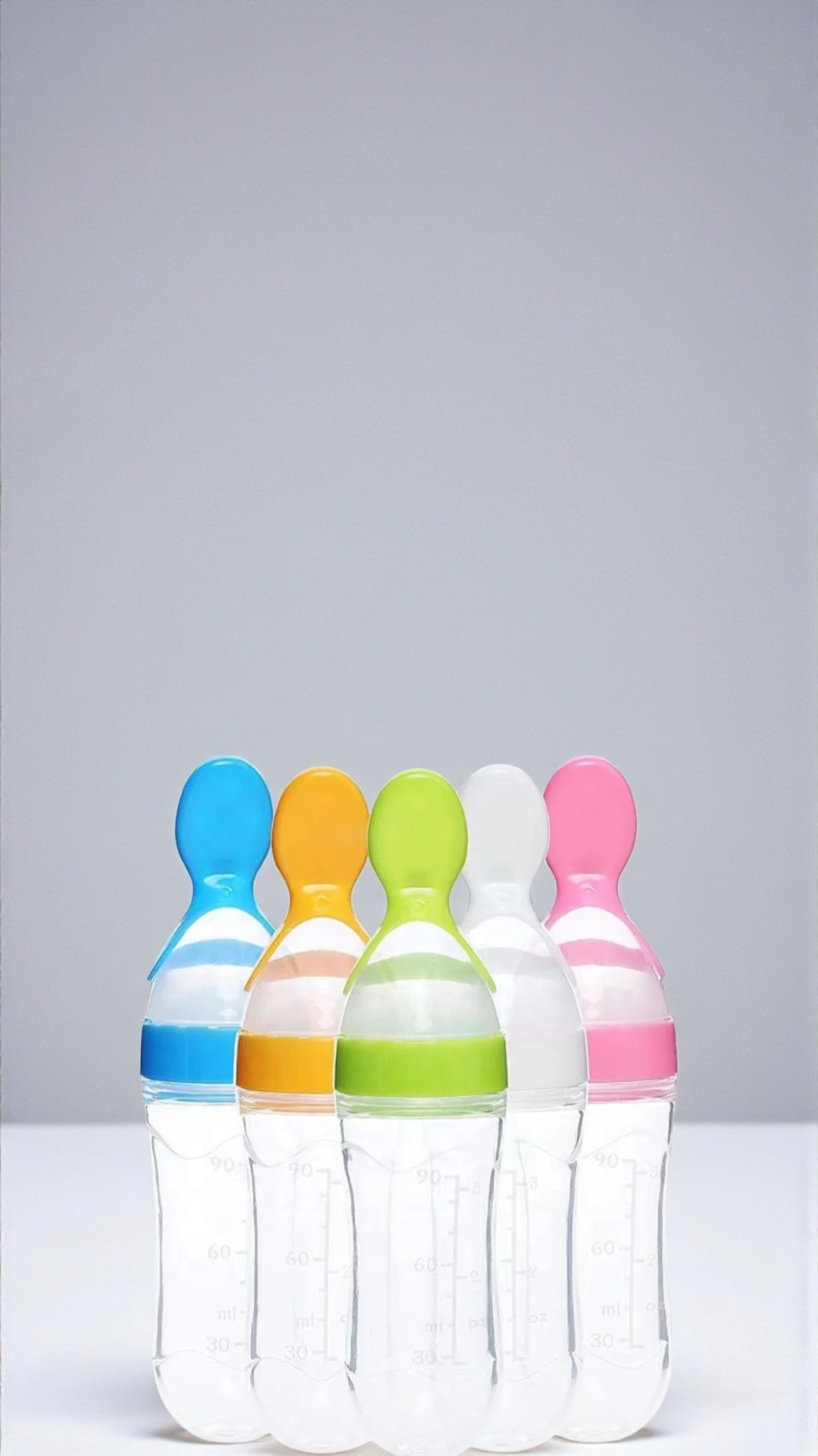 Silicone Baby Food Feeder Spoons – 3 Pack (3 oz)