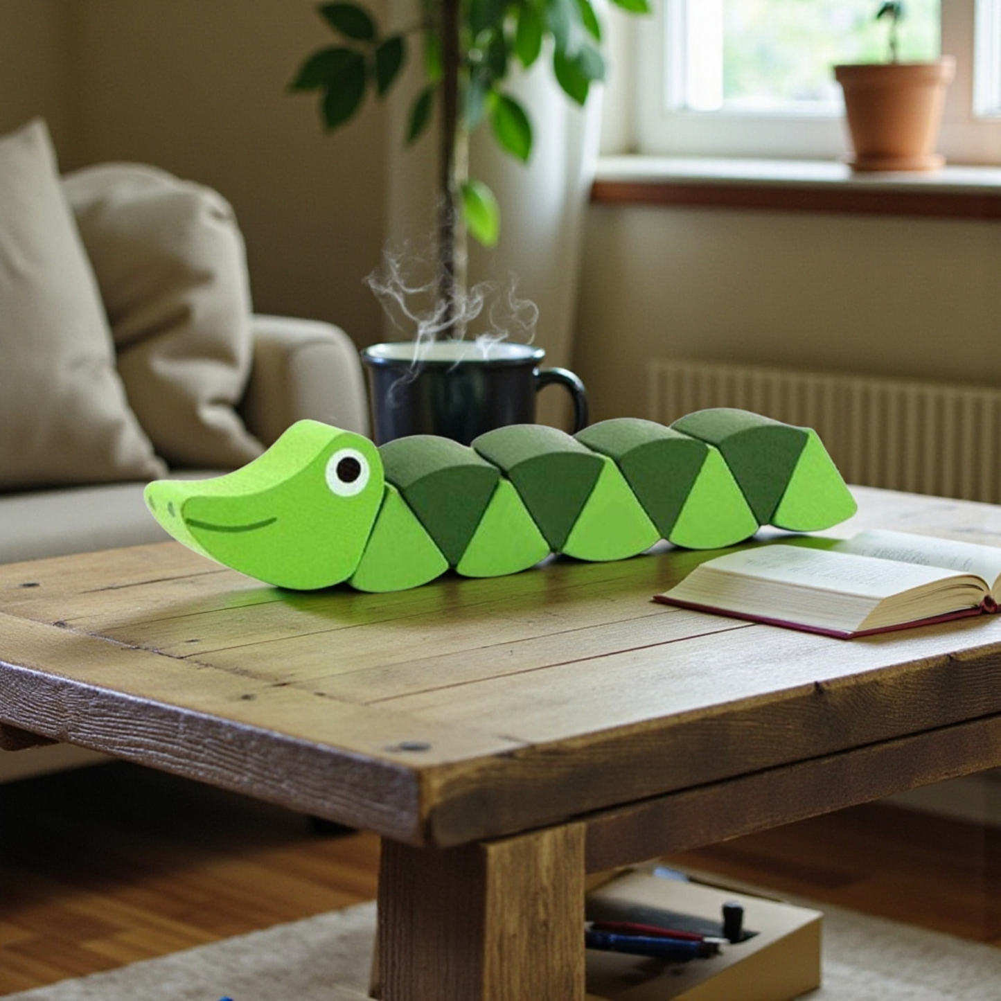 Wooden Twist & Turn Crocodile & Caterpillar Fidget Toy