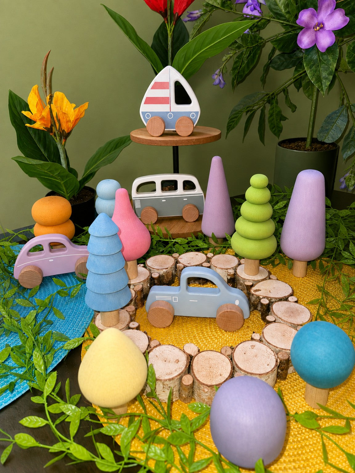 Little Explorers Wooden Vehicle Set