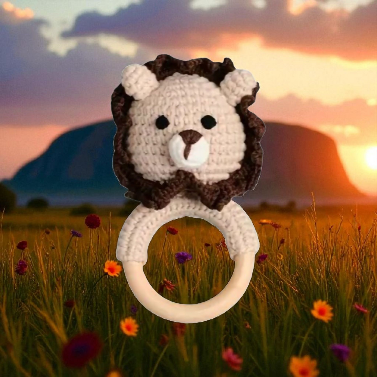 Top Seller! Handmade Wooden Crochet Baby Rattles