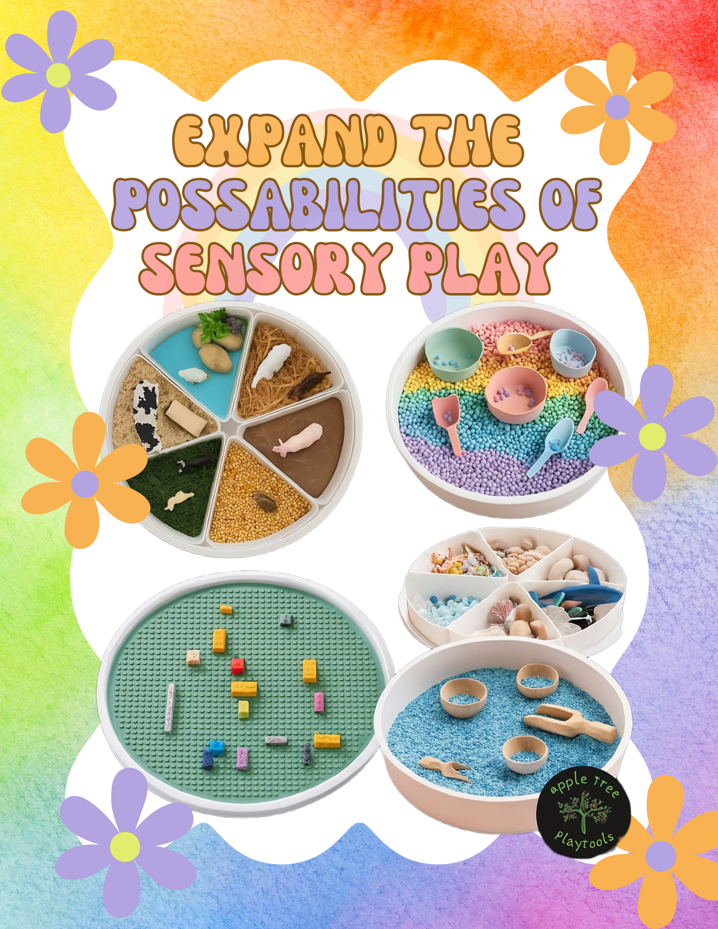 Messeage Us About a Bundle that includes our PlayTray & All Tools! Sensory Bin with Lid and Removable Inserts - Play Tray