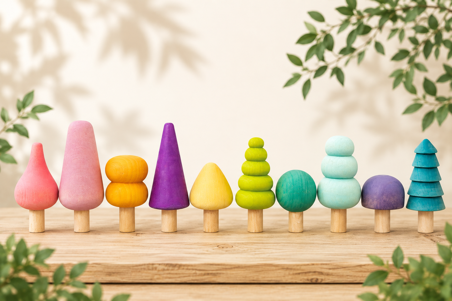 Pastel Trees Set – 12 Pieces