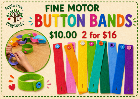 Montessori Felt Button Chain Set – Fine Motor & Practical Life Activity
