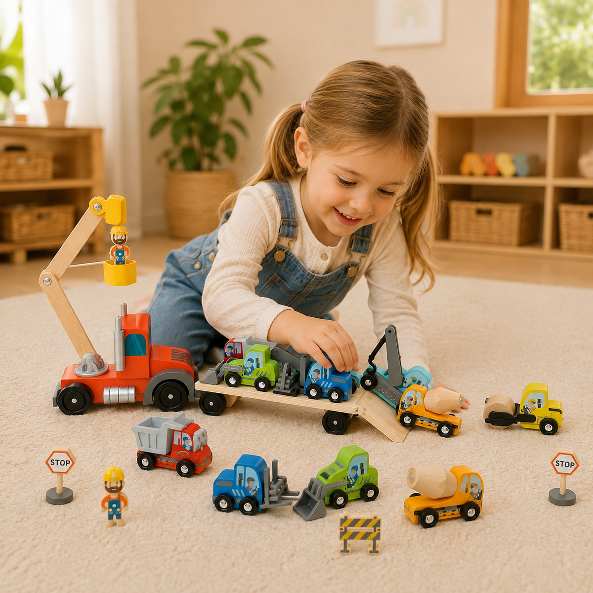 Construction Transport Truck & Vehicle Set