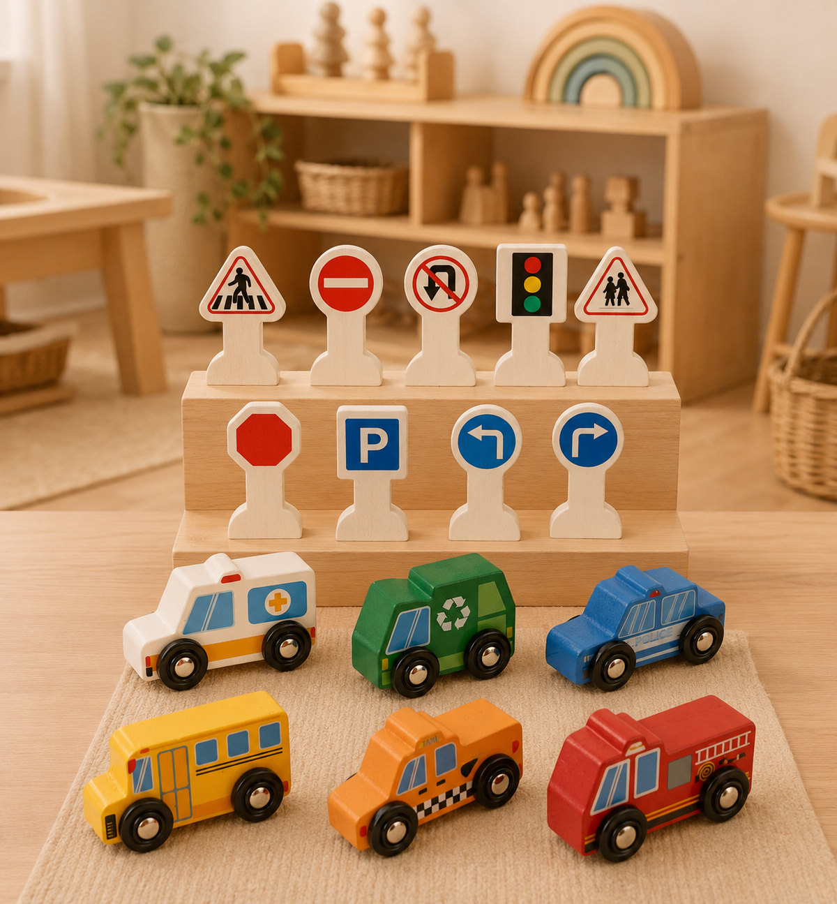 Vehicles & Street Signs Set
