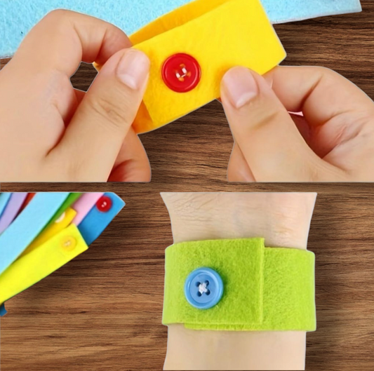 Montessori Felt Button Chain Set – Fine Motor & Practical Life Activity