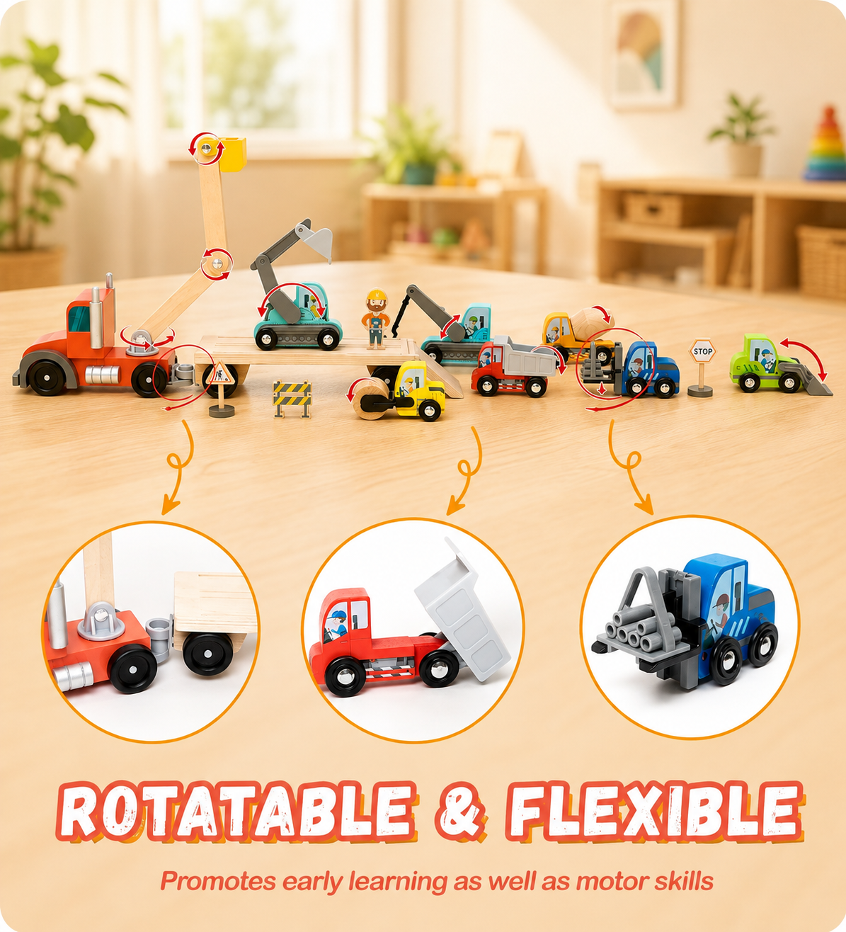 Construction Transport Truck & Vehicle Set
