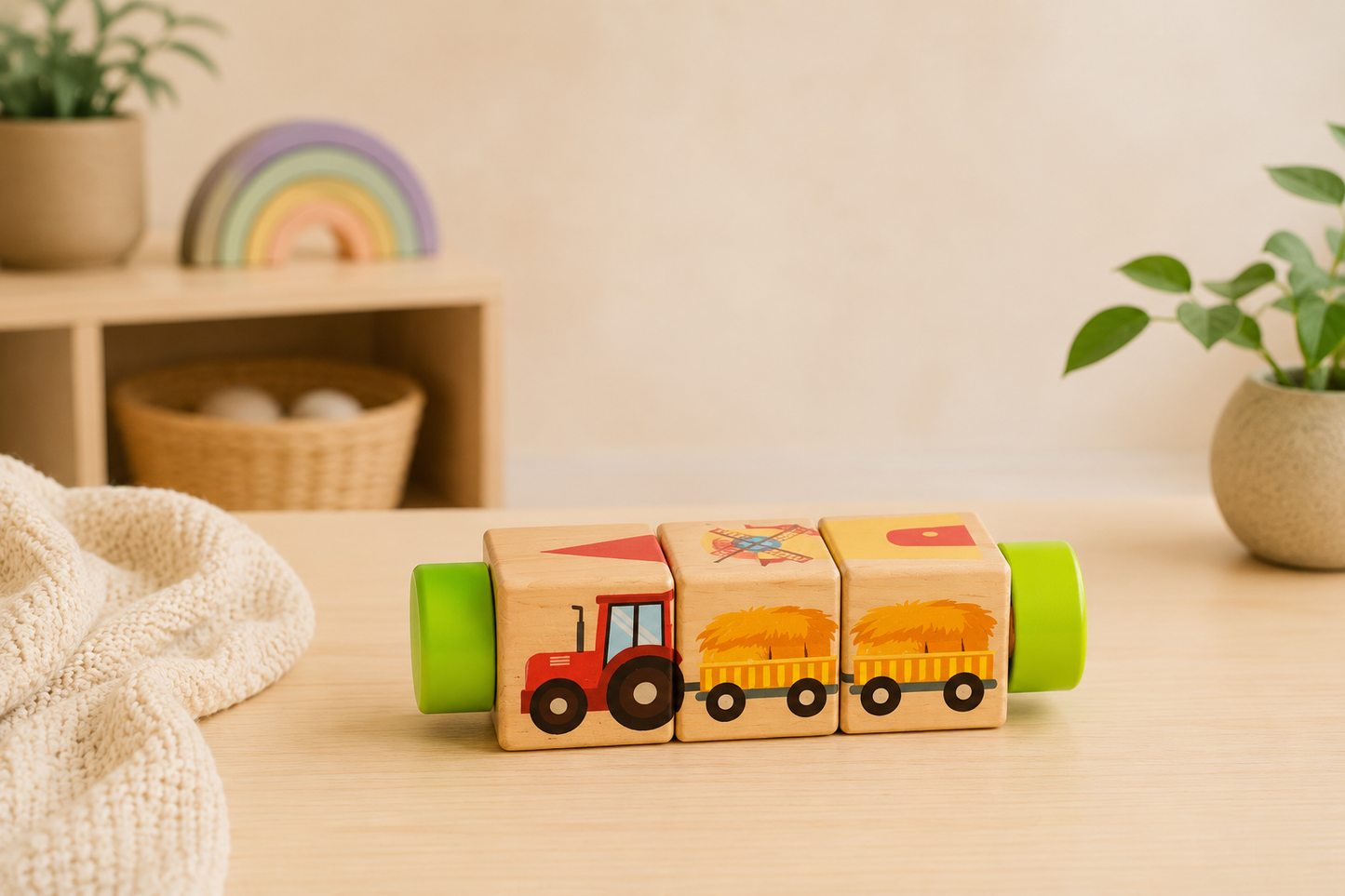 Twist & Match Wooden Puzzle Blocks