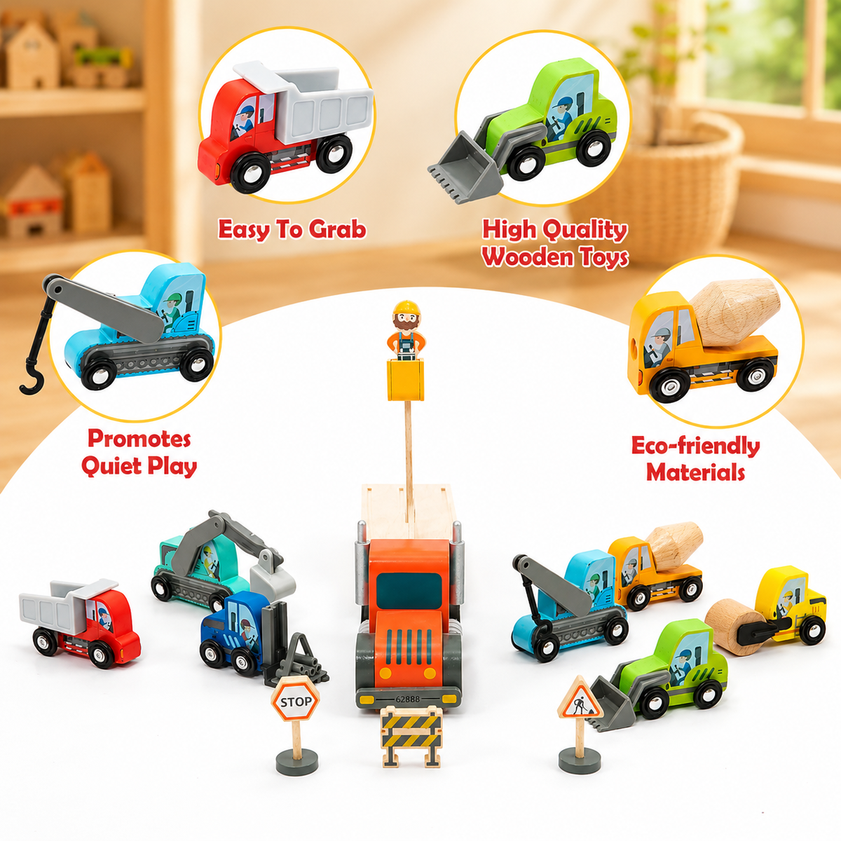 Construction Transport Truck & Vehicle Set