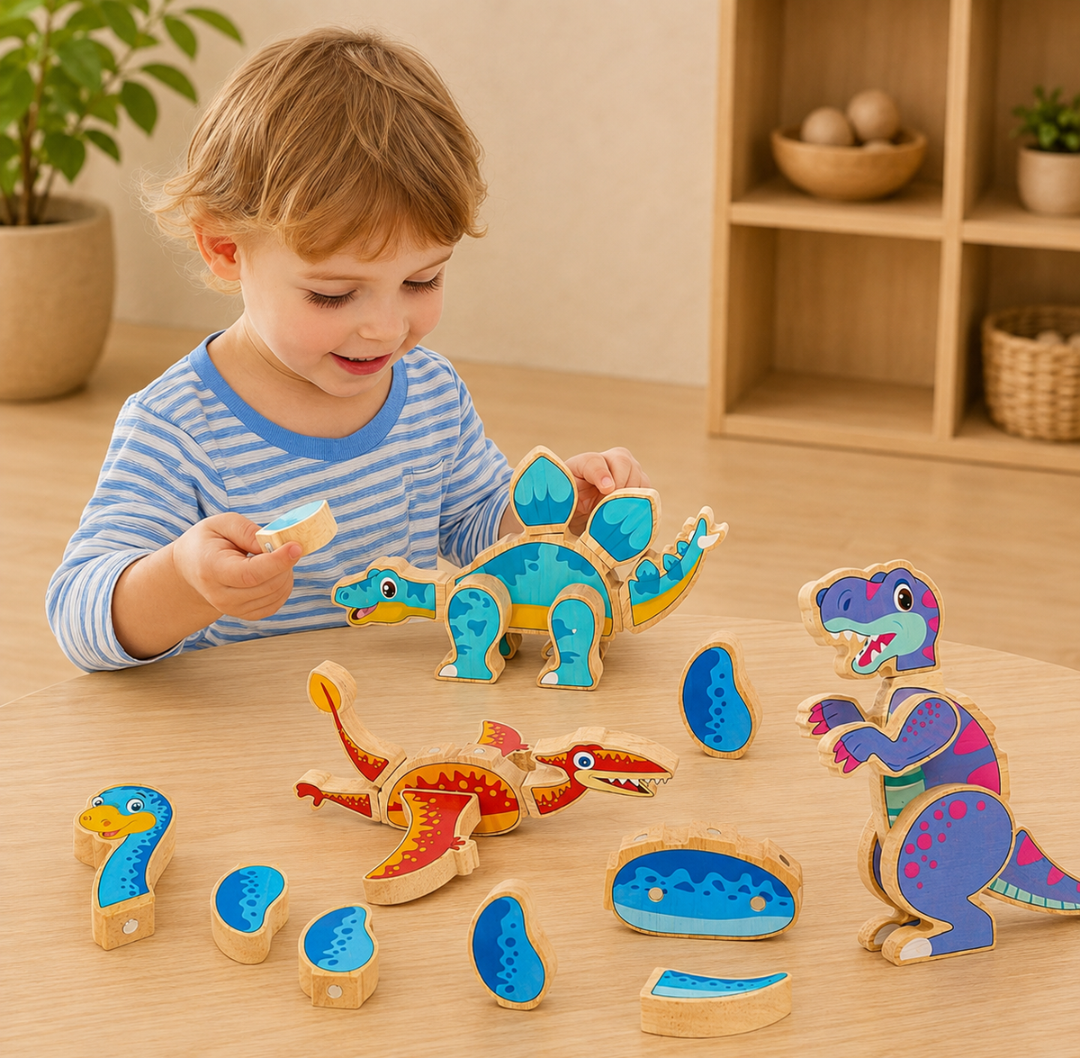 Mix & Build Magnetic Dinosaurs