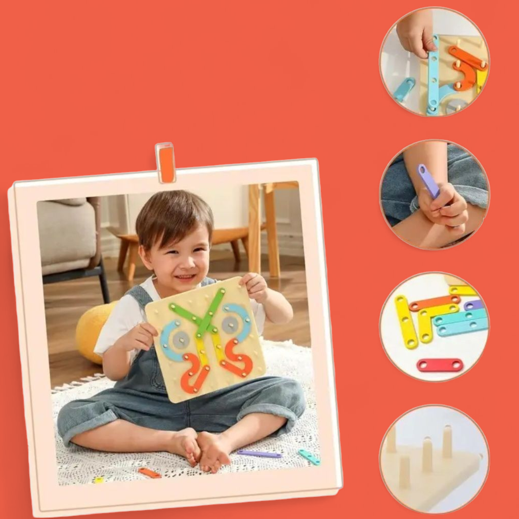 Clearance! Montessori Creative Board – 35-Piece Alphabet & Number Puzzle Set