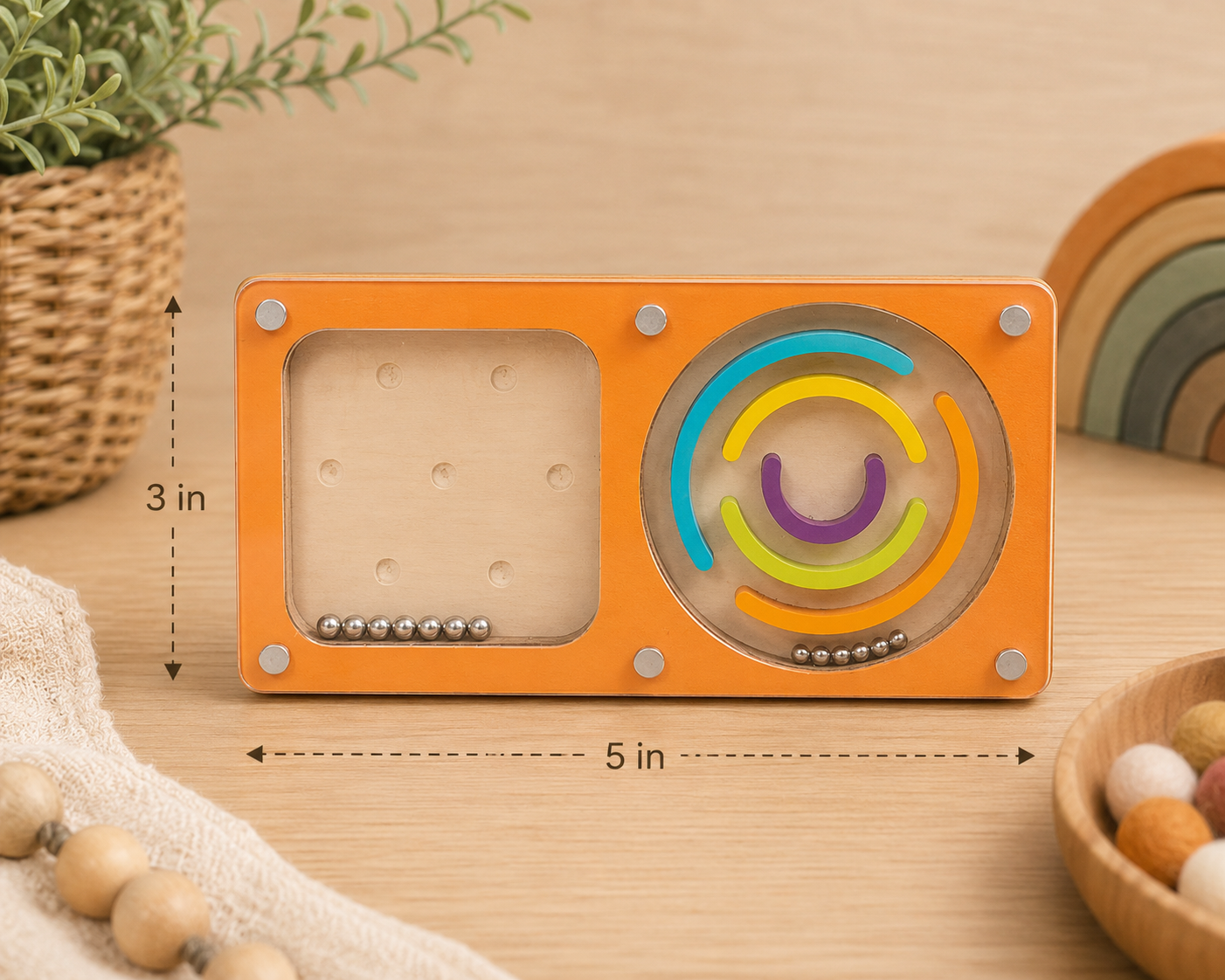 Wooden Handheld Pinball & Maze Games