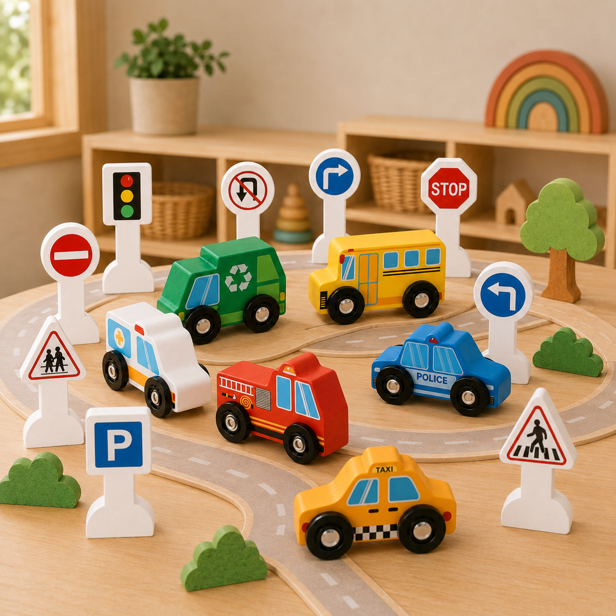 Vehicles & Street Signs Set
