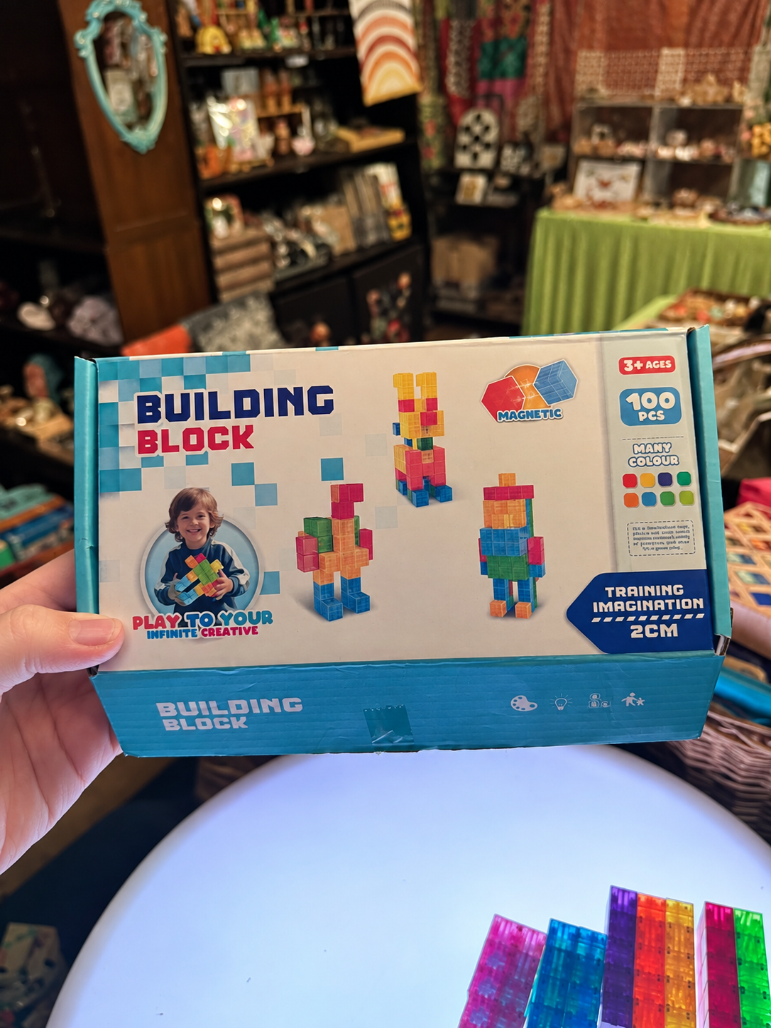 Magnetic Building Blocks – 100 Piece Transparent Cube Set
