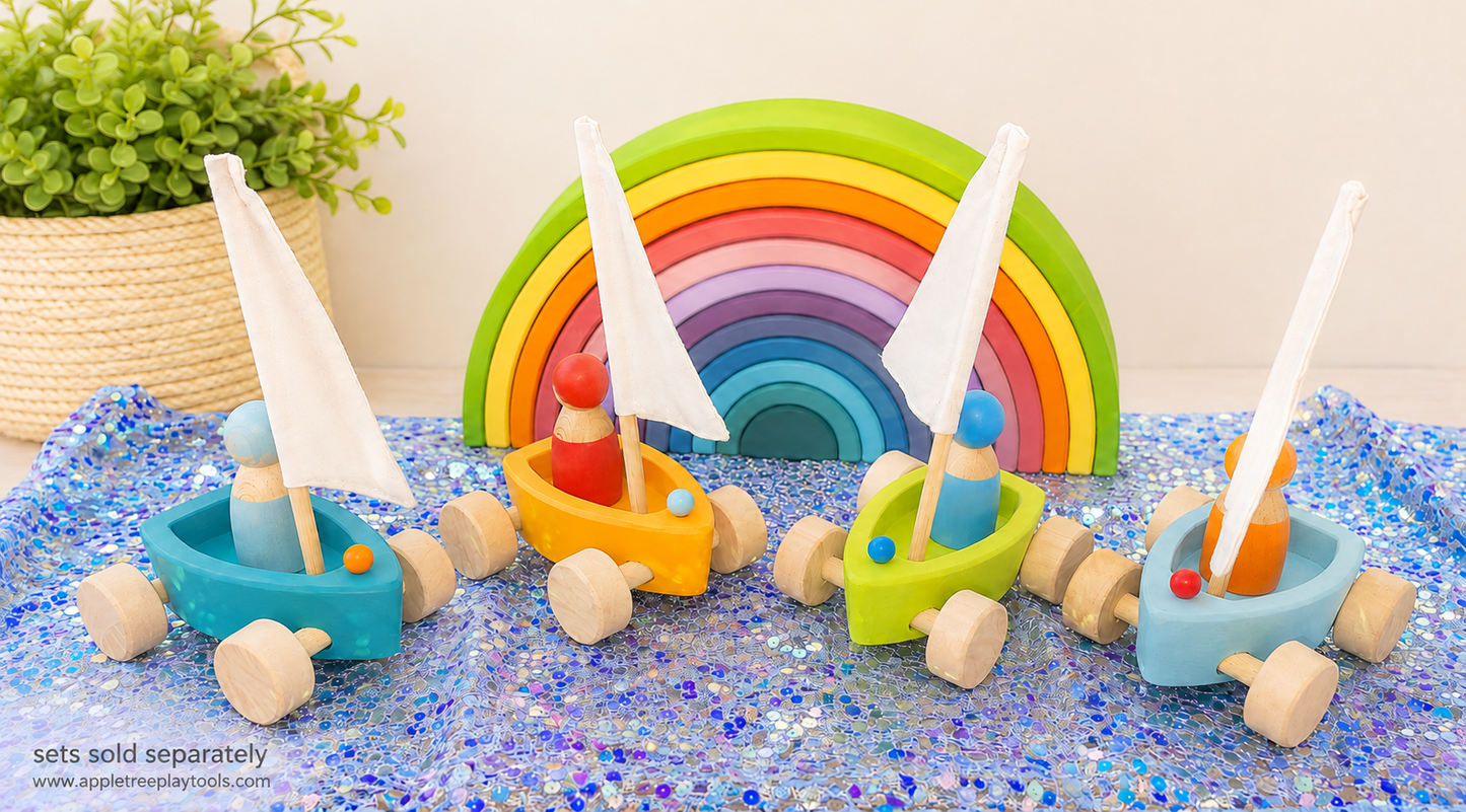 Pastel Giant Wooden Rainbow Stacker