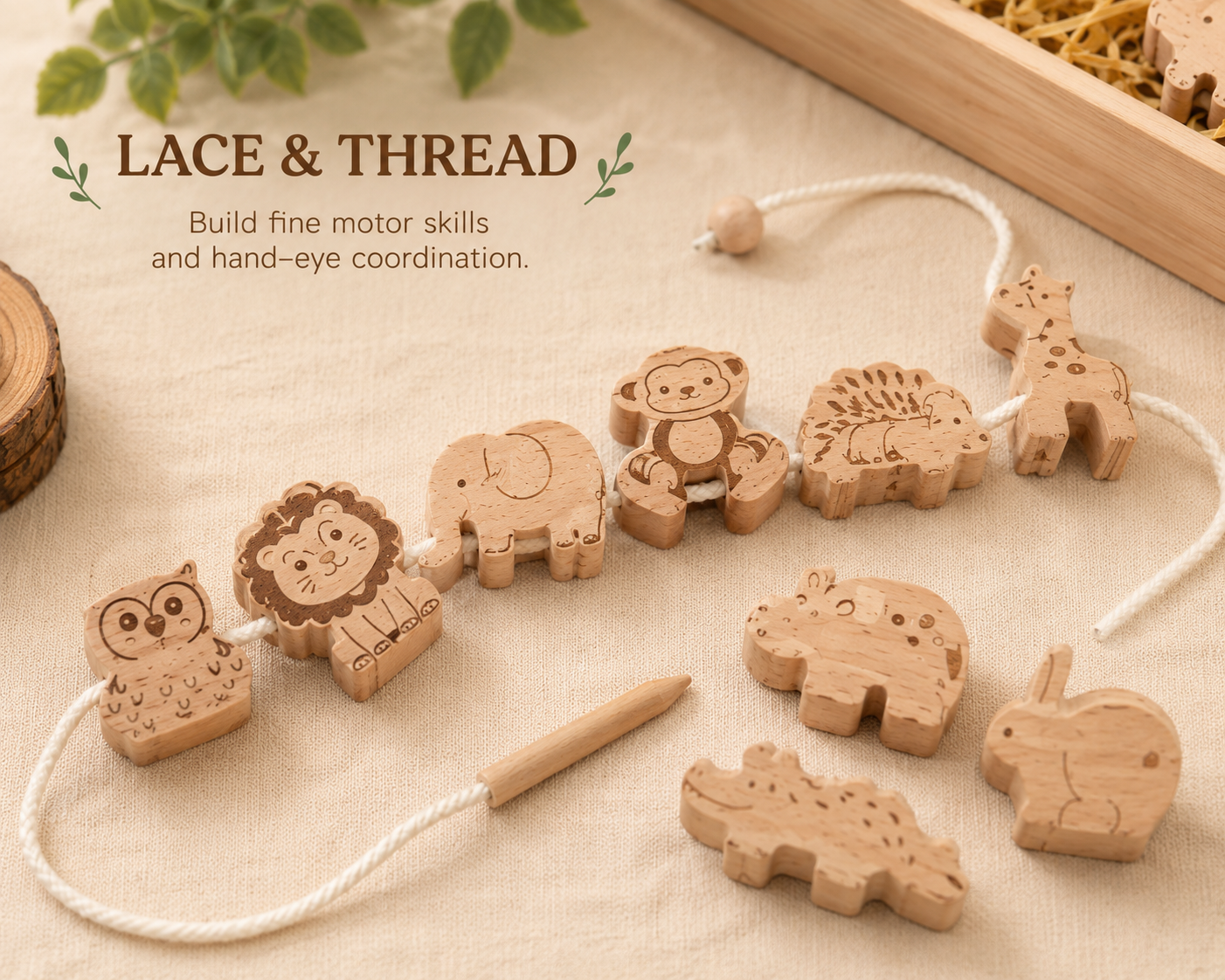 Wildlife Lace & Balance 3-in-1 Learning Set