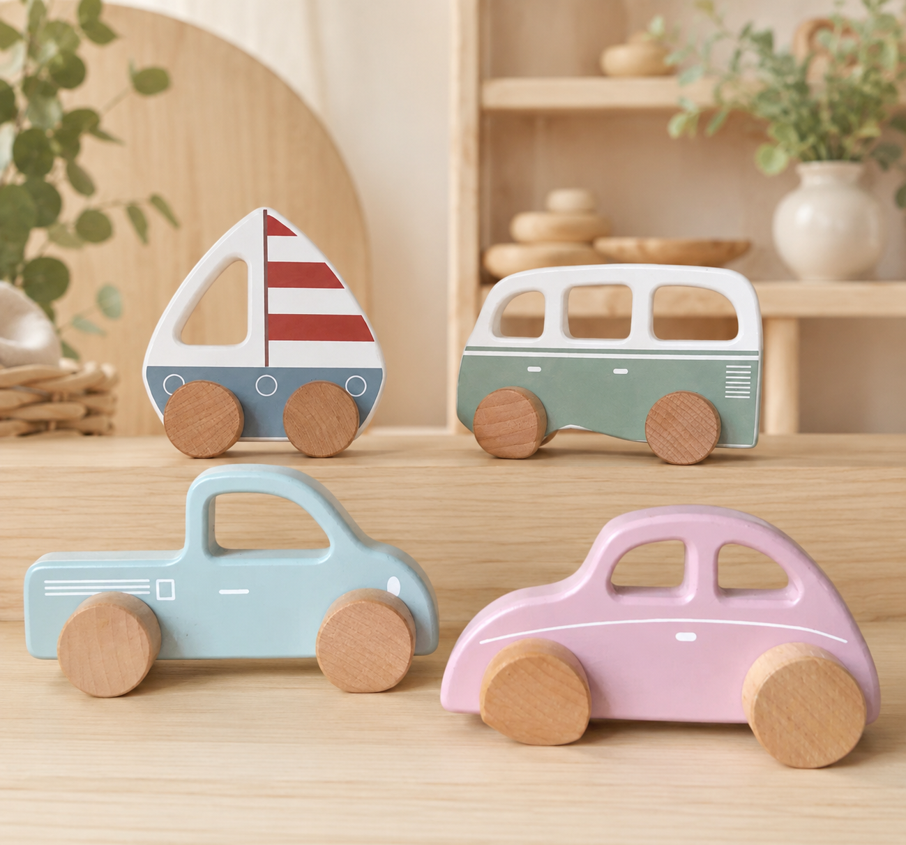 Little Explorers Wooden Vehicle Set