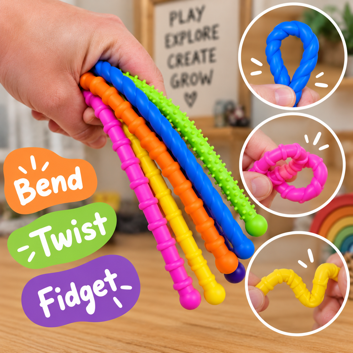 Sensory Fidget Sticks – Set of 6