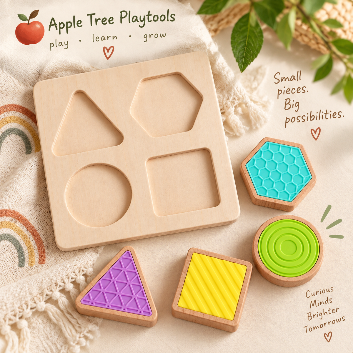 Wooden Sensory Shape Puzzle