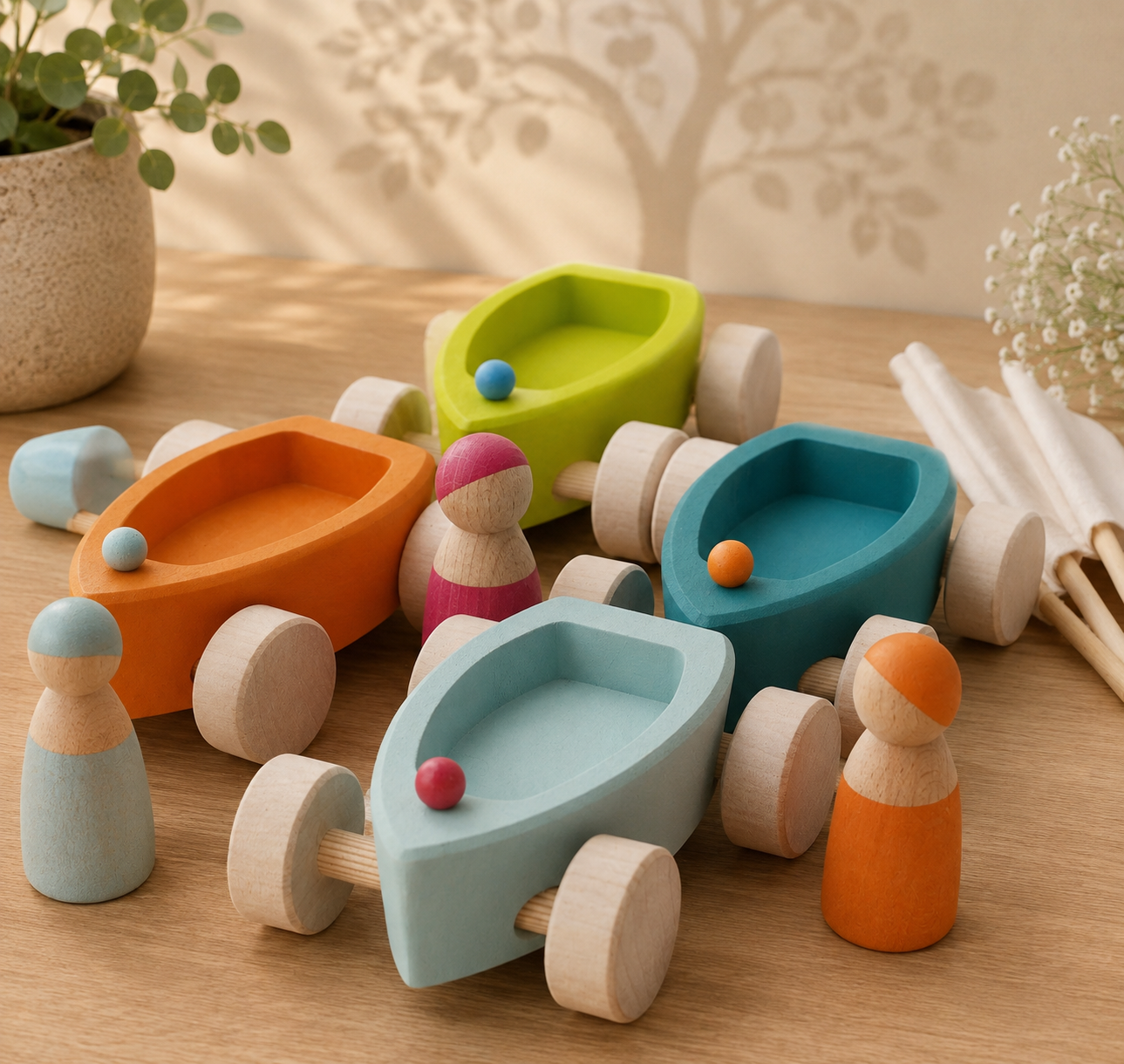 Little Harbor Sailboats – Small World Play Set