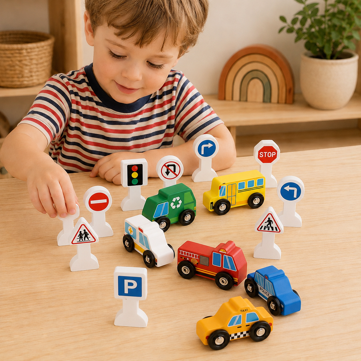 Vehicles & Street Signs Set