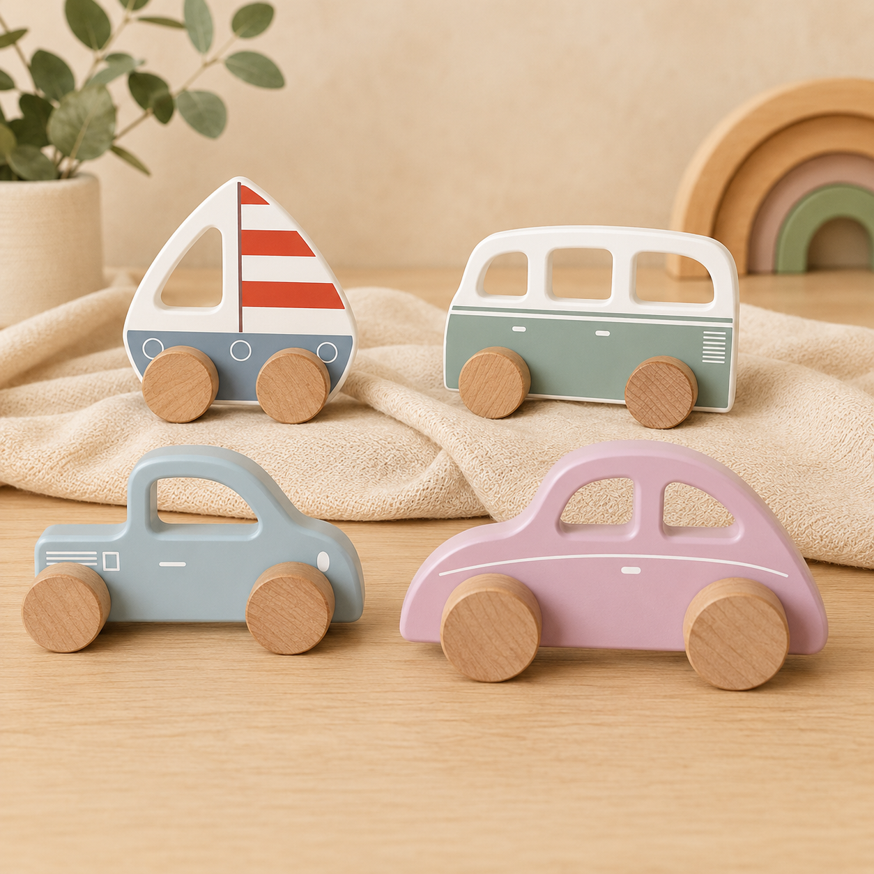 Little Explorers Wooden Vehicle Set