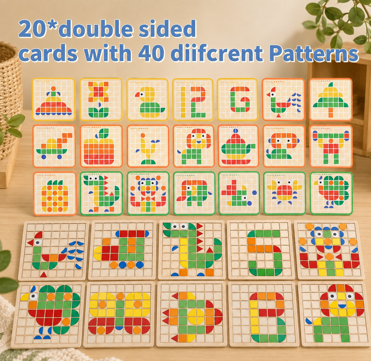 Pattern Block Mosaic Learning Set