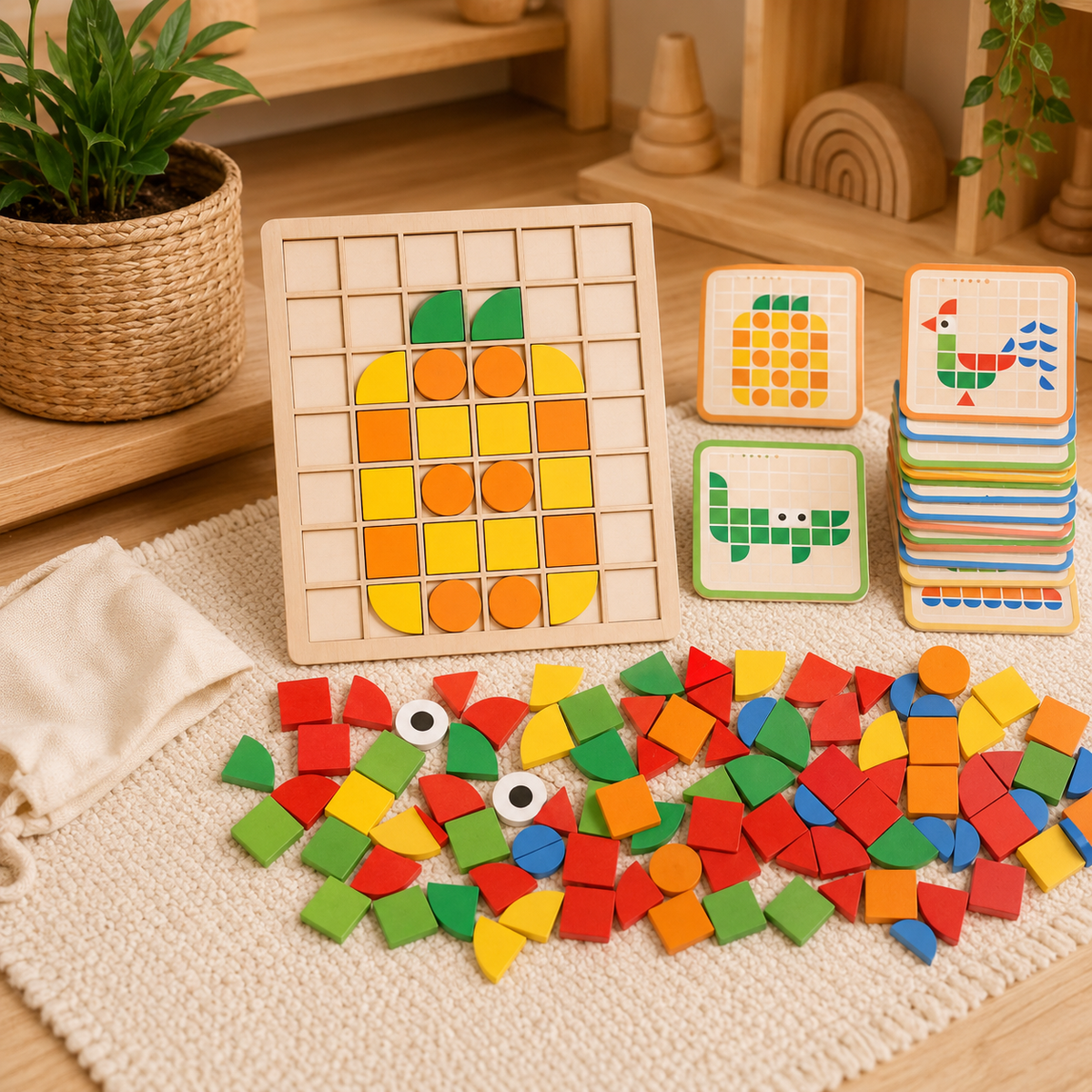 Pattern Block Mosaic Learning Set