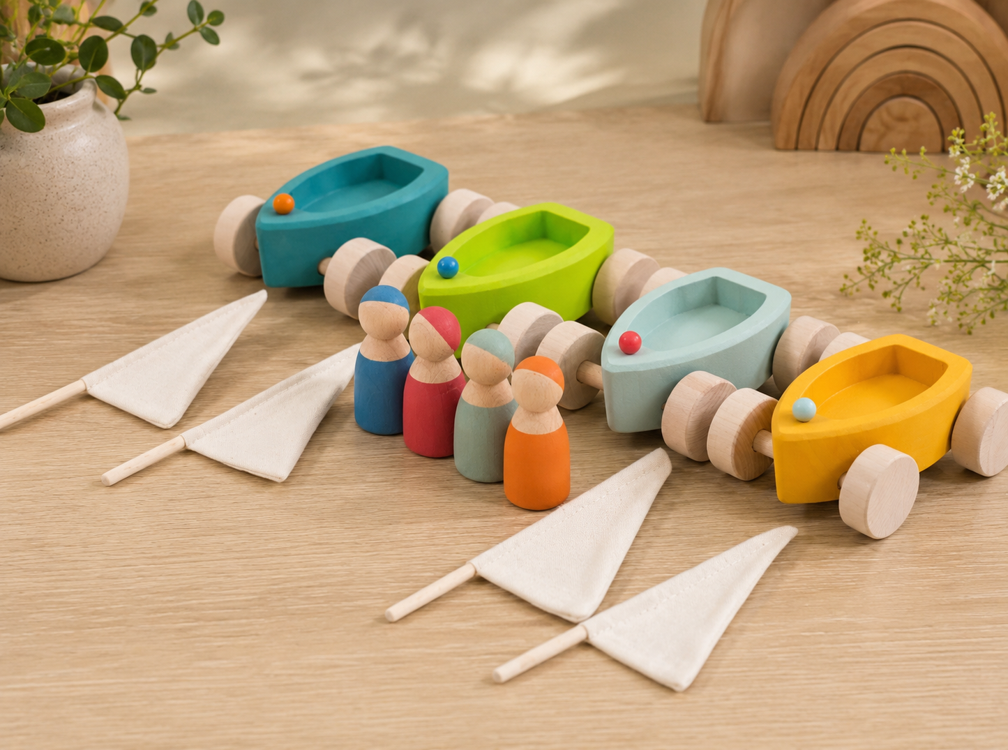 Little Harbor Sailboats – Small World Play Set