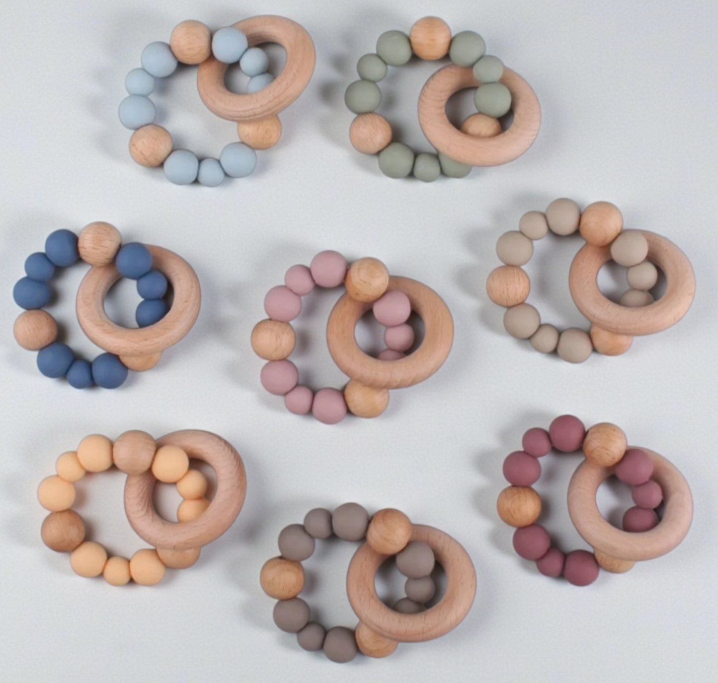Wood and Silicone Teething Toys