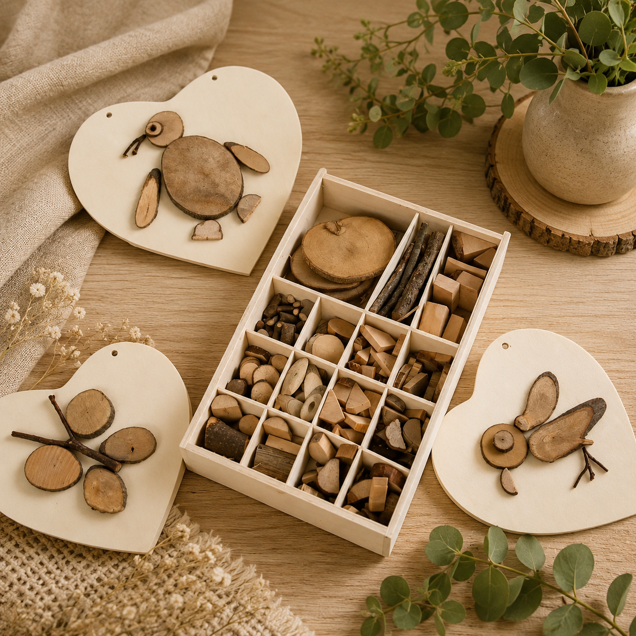 Nature Loose Parts Sorting Tray